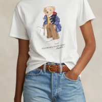POLO Ralph Lauren Bear Cotton Womens Size L НОВО! ОРИГИНАЛ! Дамска Тениска!, снимка 5 - Тениски - 44480729