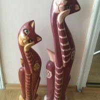 Котки дърворезба, снимка 3 - Други ценни предмети - 38111419