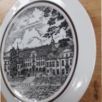 Немска порцеланова декоративна чиния K. P. M., снимка 2 - Декорация за дома - 34405973