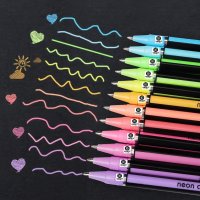 Блестящи магически неонови химикалки за рисуване 48бр. Neon Color Pen - 3 модела, снимка 5 - Рисуване и оцветяване - 42768948