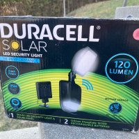 Лед соларна лампа с датчик за движение - Duracell , снимка 1 - Друга електроника - 44349054