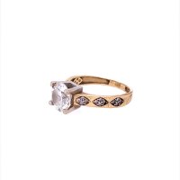 Златен дамски пръстен 2,80гр. размер:53 14кр. проба:585 модел:20097-1, снимка 2 - Пръстени - 42554772
