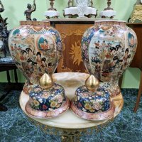Топ - уникален чифт страхотни антикварни китайски порцеланови урни, снимка 5 - Антикварни и старинни предмети - 44491576