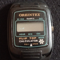 Рядък часовник ORIENTEX FLIP TOP CALCULATOR за колекция - 27000, снимка 1 - Антикварни и старинни предмети - 36542313