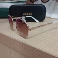 Кафяви слънчеви очила Guess Кръгли Бели рамки, снимка 3 - Слънчеви и диоптрични очила - 44201754