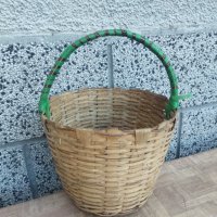 Плетена кошница от ленти дърво изключително здрава, снимка 6 - Декорация за дома - 39435933