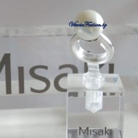 MISAKI – сребърен пръстен с бяла перла, снимка 2 - Пръстени - 44414684