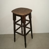 Наличен или по поръчка - Бар стол с тапицерия, цвят орех / 756011, снимка 1 - Столове - 31224873