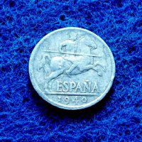 2 цента Испания 1940, снимка 1 - Нумизматика и бонистика - 31949709