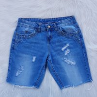 Къси дънкови панталони размер М-Л, снимка 3 - Къси панталони и бермуди - 37609554