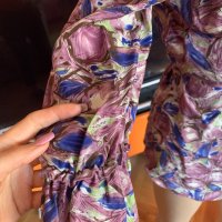 Копринена блуза Stefanel ( тип прегърни ме), снимка 3 - Блузи с дълъг ръкав и пуловери - 31974883