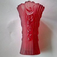 Мурано Италия ваза червено дебело стъкло, снимка 9 - Антикварни и старинни предмети - 36855268