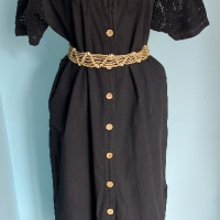 Памучна рокля с рязана бродерия и дантела в бохо стил / голям размер , снимка 3 - Рокли - 44600671