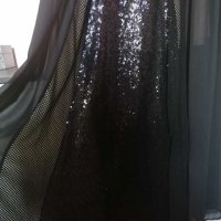 DOLCE DOMENICA уникална дълга рокля #пайети #мрежа #размер М, снимка 5 - Рокли - 29649077