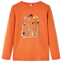 Детска тениска с дълъг ръкав, опушено оранжево, 116(SKU:14211, снимка 1 - Детски тениски и потници - 44724440