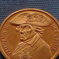 Рядък плакет медал FRIEDRICH II DER GROSSE за КОЛЕКЦИОНЕРИ 31856, снимка 7 - Антикварни и старинни предмети - 42726174