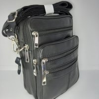 Естествена кожа чанта с много прегради, снимка 2 - Чанти - 37019101