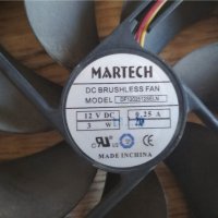 martech dc brushless fan 12v 3w 0.25A вентилатор за настолен компютър, снимка 2 - Други - 38186289