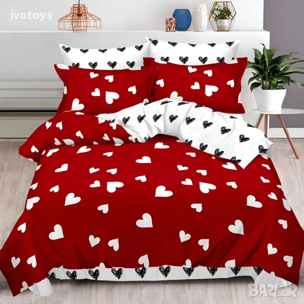 Двулицево спално бельо, 6 части - Модел WS18351, снимка 1