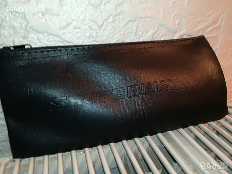 shure//beta 22см кожен кеис за жичен микрофон 2905222018, снимка 1