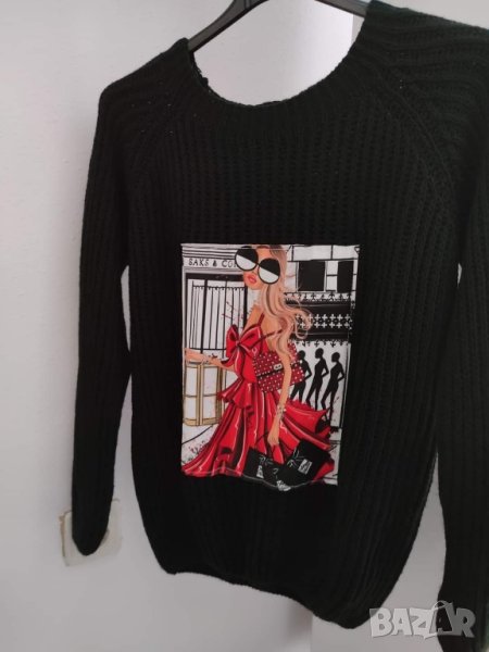 Черен пуловер 🖤, снимка 1