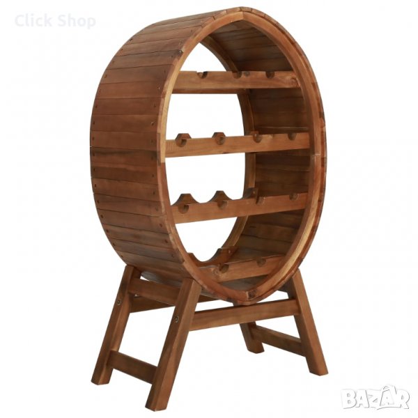 Стойка за вино за 13 бутилки, акациева дървесина масив, снимка 1