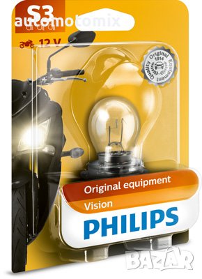 МОТО КРУШКА S3,15W PHILIPS 12V -1БР., снимка 1
