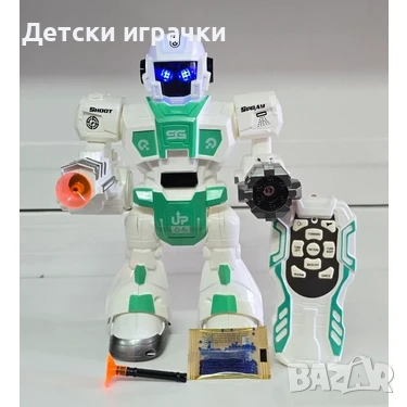 Робот с дистанционно и пара - ходи, стреля, светлина и звук , снимка 1