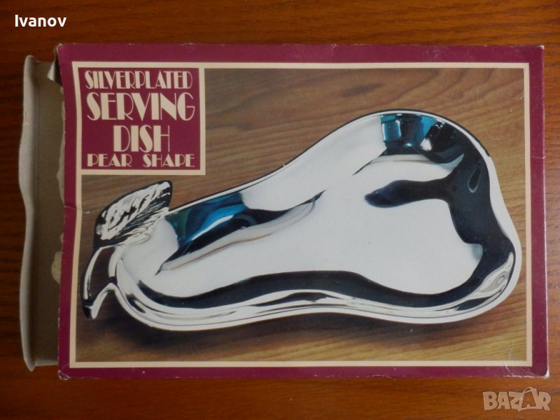 Посребрено метално плато, снимка 1