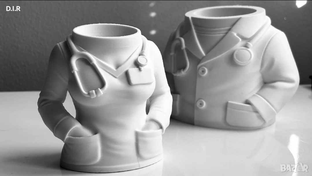 Държач за химикалки за лекарска престилка - Организатор за медицинско бюро, снимка 1