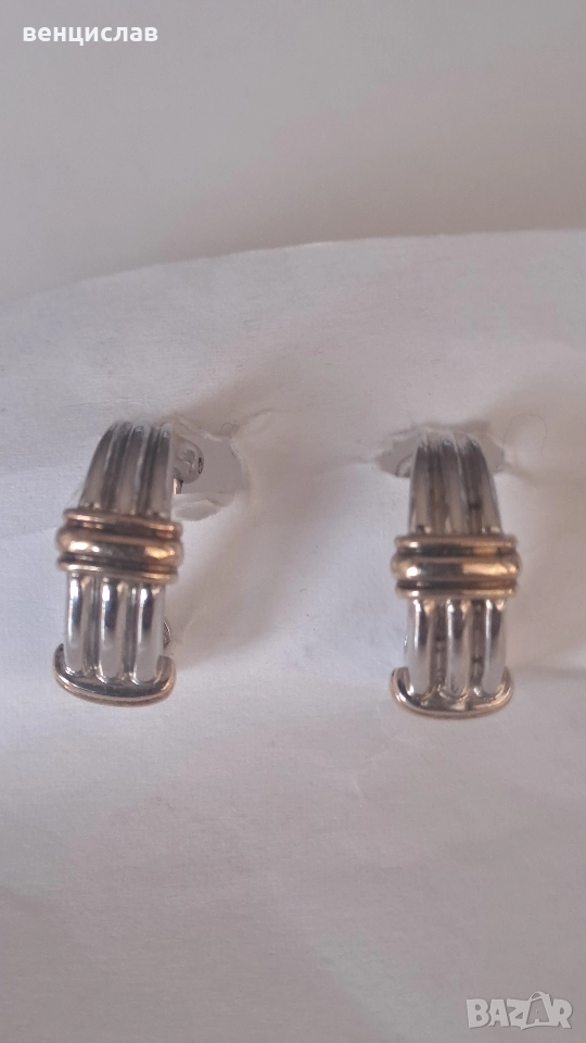 Сребърни обеци, снимка 1