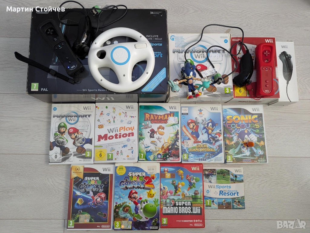Nintendo Wii + 10 игри, снимка 1