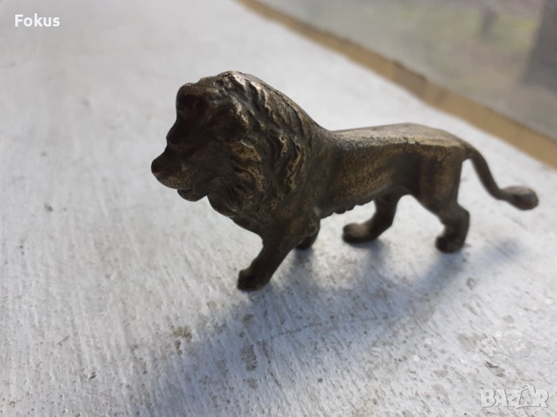 Лъв фигура статуетка бронз, снимка 1