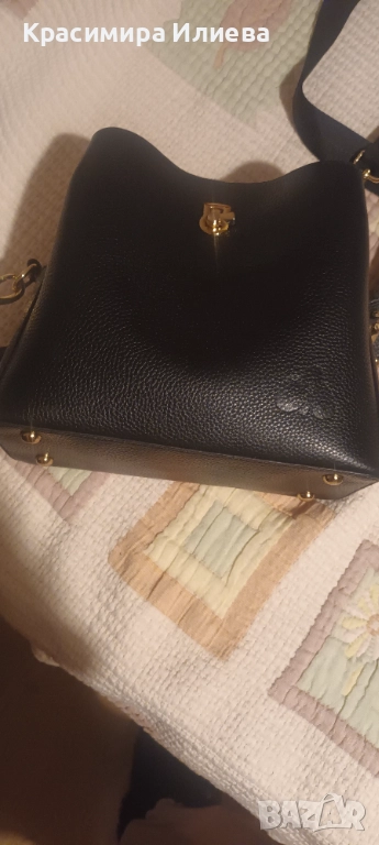 Черна малка чанта от естествена кожа на Ciel, снимка 1