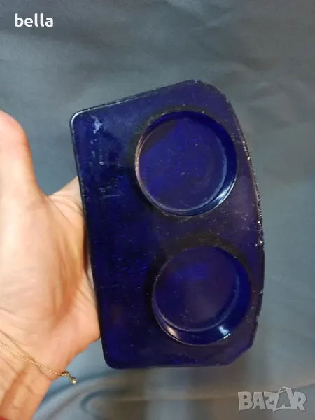 СТАРА КОБАЛТОВО СИНЯ МАСТИЛНИЦА, снимка 1