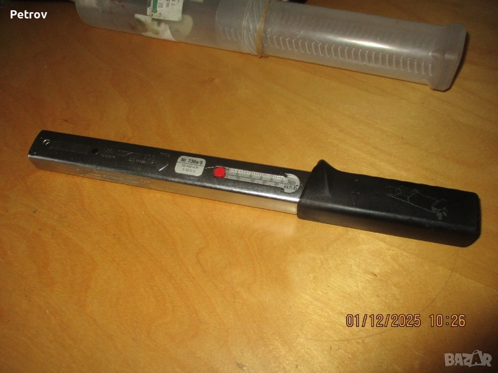 STAHLWILLE MANOSKOP Nr.730a/5 - MADE IN GERMANY - 9/12 mm ПРОФЕСИОНАЛЕН Динамометричен Ключ 6- 50 Nm, снимка 1