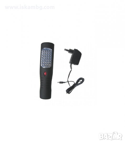 АКУМУЛАТОРНА LED РАБОТНА ЛАМПА С 35 ДИОДА И ЗАРЯДНО НА 12V И 220V - код 2035, снимка 1