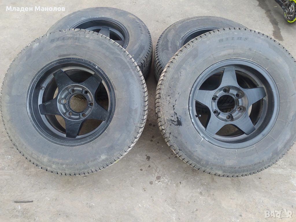 Джанти с гуми , размера се вижда на снимките , свалени са от Форд Рейнджър 2008 , гумите са чисто но, снимка 1