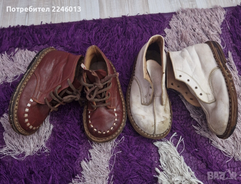 Ретро детски обувки естествена кожа, снимка 1