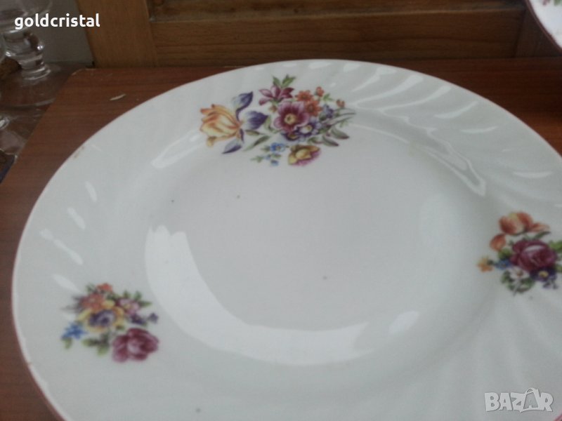 Стар български порцелан чинии плитки, снимка 1