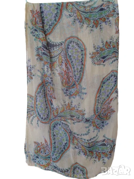 Дамски лек шал с абстрактна щампа, 155x55 см, 100% вискоза, снимка 1