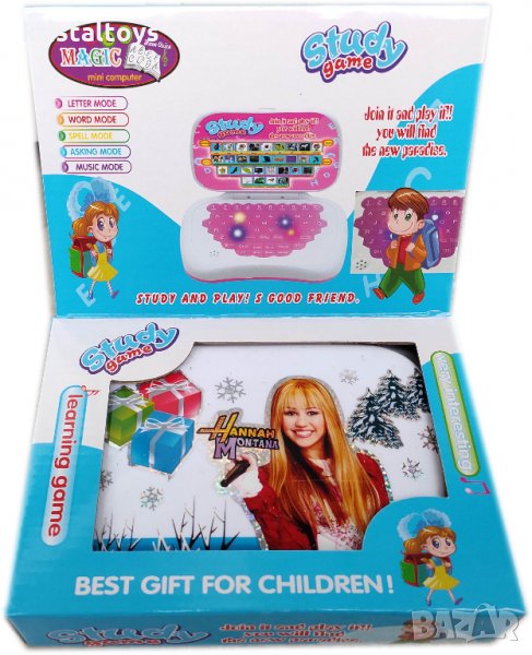 Детски лаптоп компютър на български език картинка на Hannah Montana, снимка 1