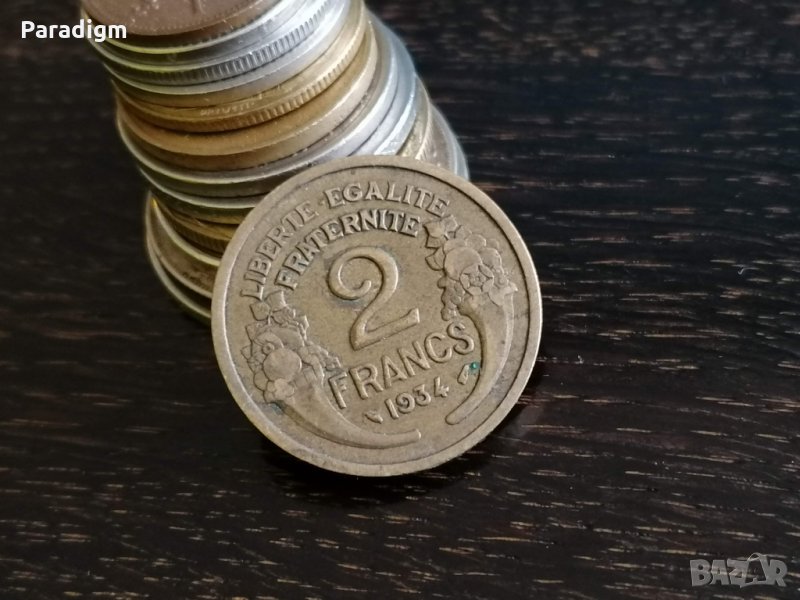 Монета - Франция - 2 франка | 1934г., снимка 1