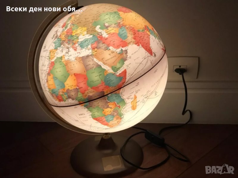 Голям географски глобус - LED Лампа, снимка 1