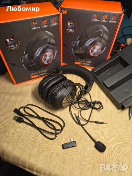 BIGBIG WON HALO PRO 2.4GHz безжични геймърски слушалки за PC, PS5, PS4, Switch, Bluetooth 5.3 , снимка 1