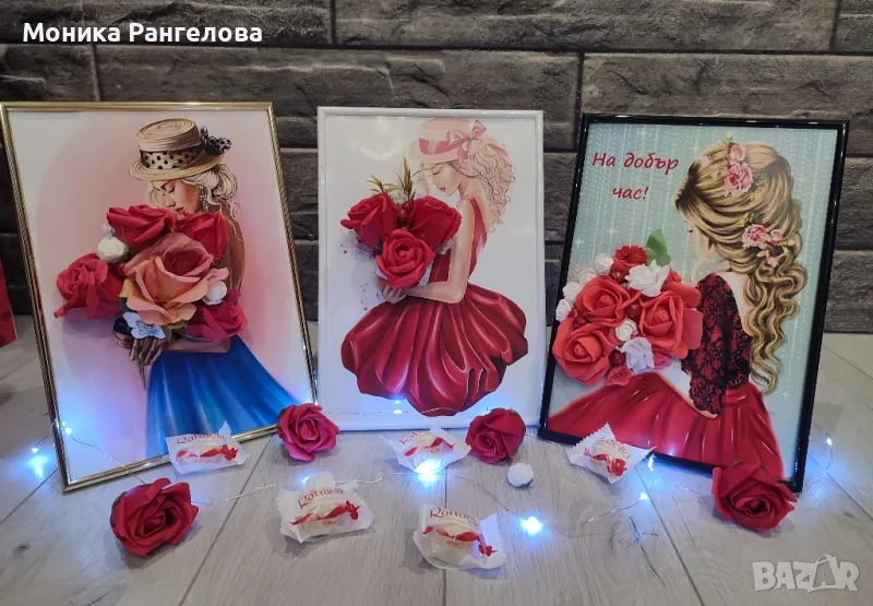 Картини с 3D цветя за Свети Валентин и 8-ми март , снимка 1