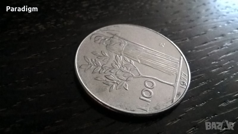 Монета - Италия - 100 лири | 1977г., снимка 1