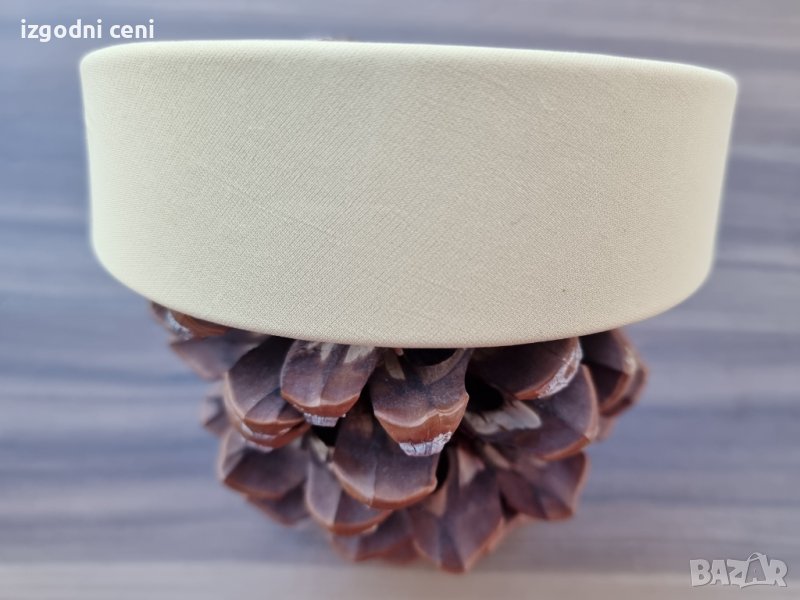 Широка жълта - матова диадема от плат  , снимка 1