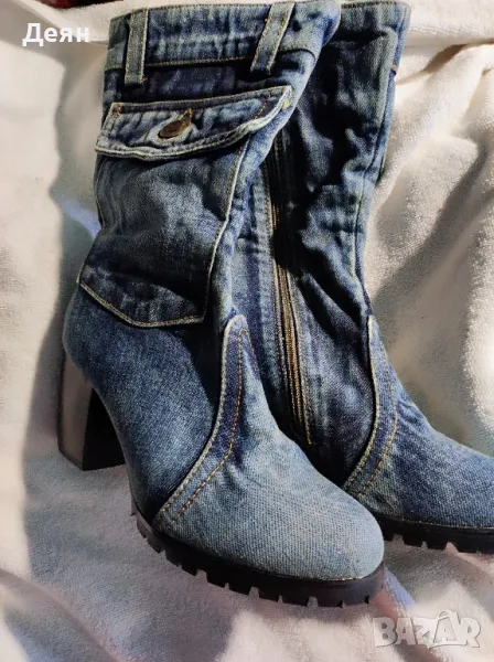 Дънкови ботушки 39номер, снимка 1