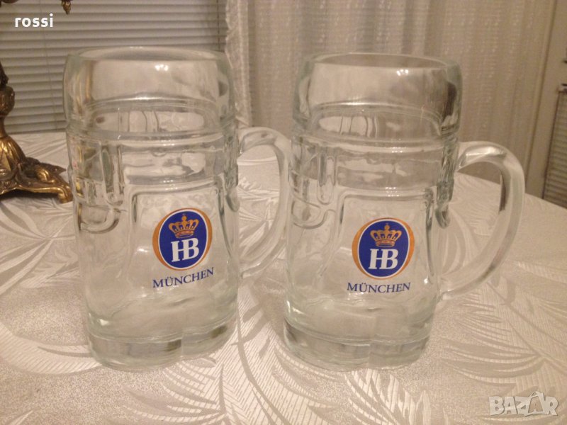 Нови. Баварски халби с тиранти Lederhose 0,5 л. Халба., снимка 1